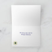 抽象的な日曜日の冬至カード シーズンカード (内部)