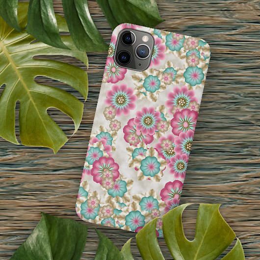 抽象的な日本風の花 アート柄 Case-Mate iPhoneケース