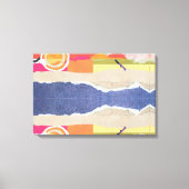 抽象的な日没とビーチのデザインの壁のアート キャンバスプリント (正面)