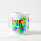 抽象的な日没 コーヒーマグカップ (正面左)