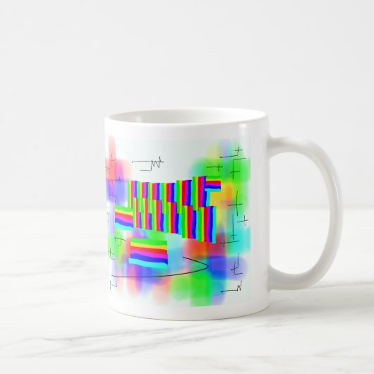 抽象的な日没 コーヒーマグカップ (右)