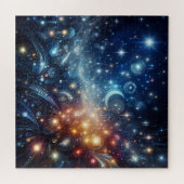 抽象的な星と月 ジグソーパズル (横)