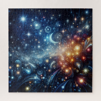 抽象的な星と月 ジグソーパズル