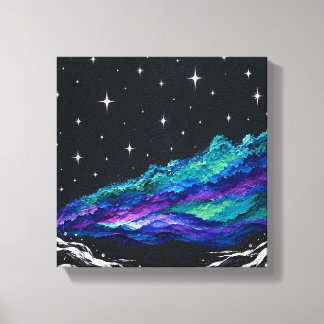 抽象的な星空の銀河キャンバスウォールアート キャンバスプリント