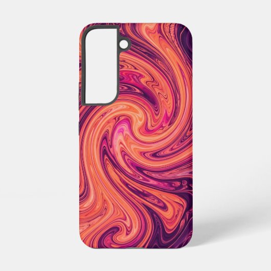 抽象的な星雲の夕焼けオレンジSamsungケース Samsung Galaxyケース (裏面)
