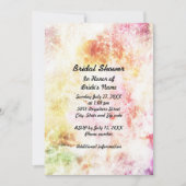 抽象的な春の色彩 ブライダルシャワー招待状 招待状 (正面)
