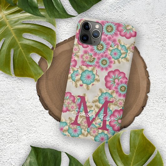 抽象的な春の花柄のオーダーメイドデザイン Case-Mate iPhoneケース