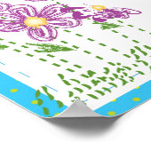 抽象的な春の花 ポスター (角)