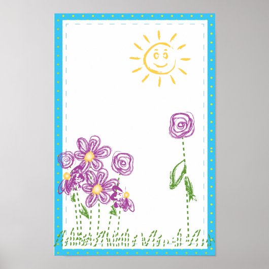 抽象的な春の花 ポスター (正面)