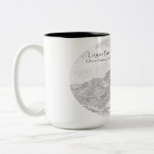 抽象的な景色のマグ ツートーンマグカップ (左)