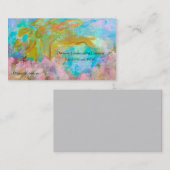 抽象的な景色の芸術の木のピンクの水の花 名刺 (正面/裏面)