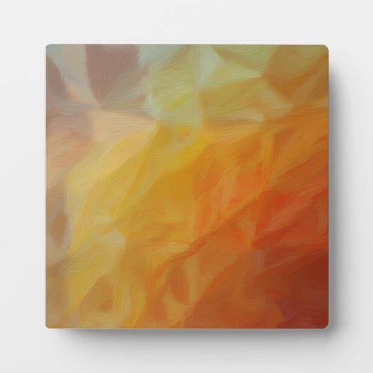 抽象的な暖かさ：印象派のモザイク フォトプラーク (正面)