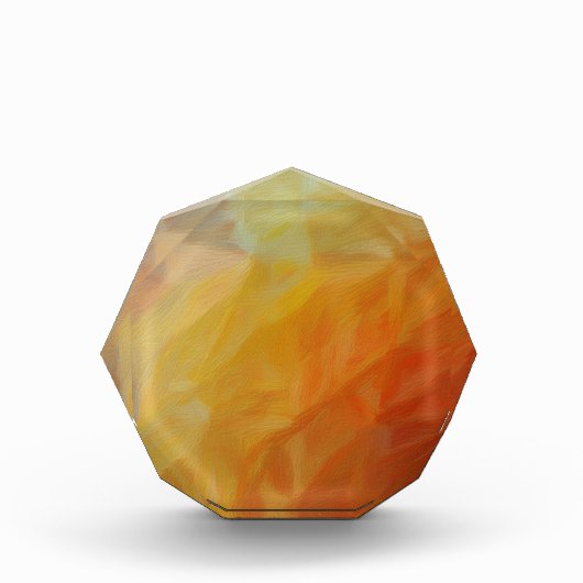 抽象的な暖かさ: 印象派モザイク フォトブロック (正面)