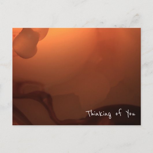 抽象的な暖かな光とテクスチャー1: "Thinking of You" ポストカード (正面)