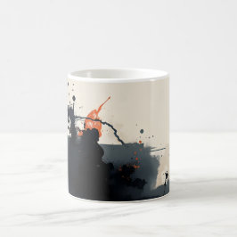 抽象的な暗さ コーヒーマグカップ