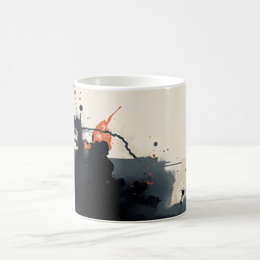 抽象的な暗さ コーヒーマグカップ (中央)