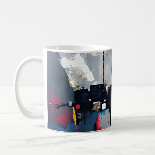 抽象的な暗さ コーヒーマグカップ (左)