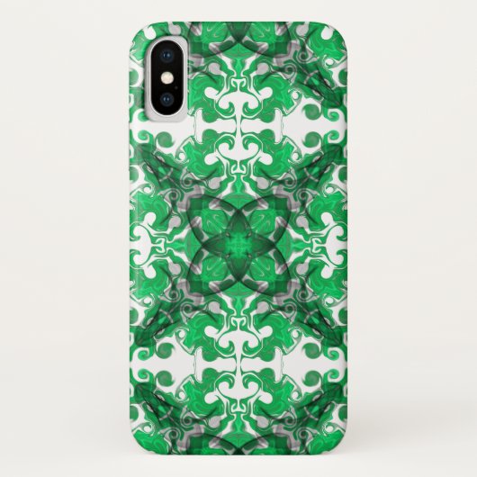 抽象的な曼荼羅、サイケデリックな蝶の渦 Case-Mate iPhoneケース (裏面)