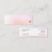 抽象的な最小主義の勾配の小型名刺 スキニー名刺 (正面/裏面)