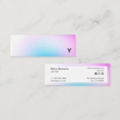 抽象的な最小主義の勾配の小型名刺 スキニー名刺 (正面/裏面)