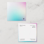 抽象的な最小主義の勾配の正方形の名刺 スクエア名刺 (正面/裏面)