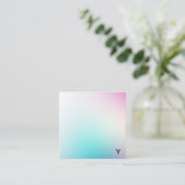 抽象的な最小主義の勾配の正方形の名刺 スクエア名刺 (スタンド正面)