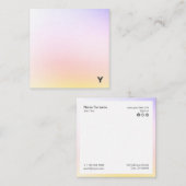 抽象的な最小主義の勾配の正方形の名刺 スクエア名刺 (正面/裏面)