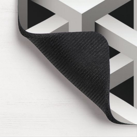 抽象的な最小主義の白黒幾何学的 マウスパッド (コーナー)