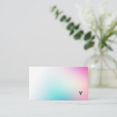 抽象的な最小主義のHoloの勾配の名刺 名刺 (スタンド正面)