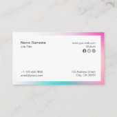 抽象的な最小主義のHoloの勾配の名刺 名刺 (裏面)