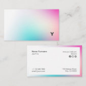 抽象的な最小主義のHoloの勾配の名刺 名刺 (正面/裏面)