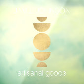 抽象的な月相 ゴールド ジオメトリック アート ブティック ウィンドウサイン (シート3)