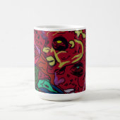 抽象的な月銀河アート コーヒーマグカップ (中央)