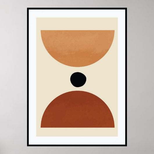 抽象的な有機的形状 ポスター (正面)