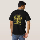 抽象的な木と太陽のTシャツデザイン Tシャツ (裏面フル)
