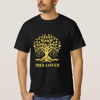 抽象的な木と太陽のTシャツデザイン Tシャツ
