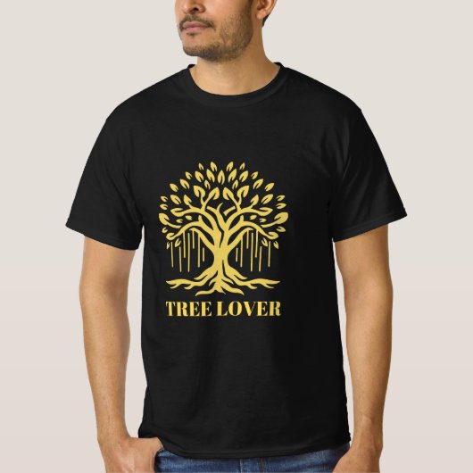 抽象的な木と太陽のTシャツデザイン Tシャツ (正面)