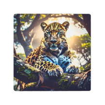 - 抽象的な木の上のヒョウ – 迫力ある野生の世界 