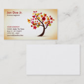 抽象的な木の名刺 名刺 (正面/裏面)