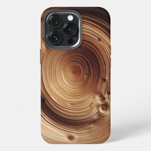 抽象的な木の芸術デザインのテクスチャー iPhoneケース (裏面)