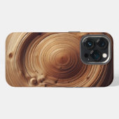 抽象的な木の芸術デザインのテクスチャー iPhoneケース (裏面横)