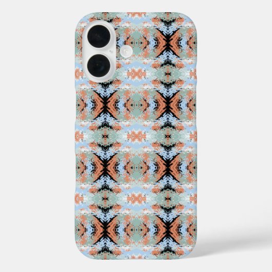 抽象的な枝分かれパターンと淡いパステルカラー Case-Mate iPhoneケース (裏面)
