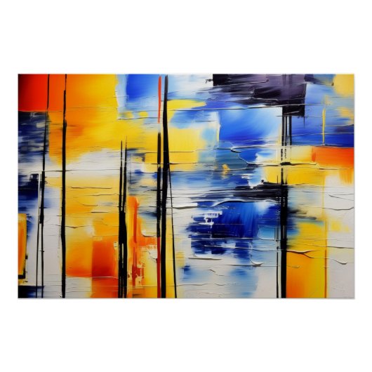 抽象的な柔らかさ ポスター (正面)