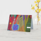 抽象的な森のカード カード (黄色い花)