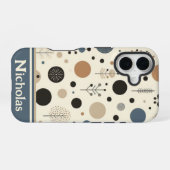 抽象的な森林 iPhone 16ケース (裏面横)