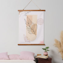 抽象的な植物のモダンな線画アート