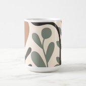 抽象的な植物の形 コーヒーマグカップ (中央)