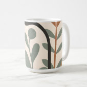 抽象的な植物の形 コーヒーマグカップ (正面右)