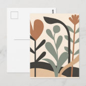 抽象的な植物の形 ポストカード (正面/裏面)