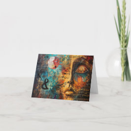 抽象的な楽譜のデジタルアート カード